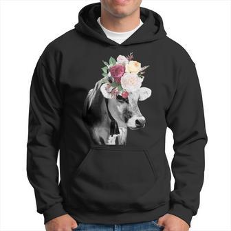 Kuh Grauvieh Rind Tier Landwirt Muh Blumen Bauer Geschenk Kapuzenpullover - Geschenkecke