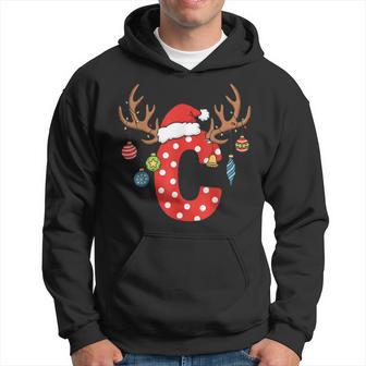 Letra C Navidad Monograma Alfabeto Inicial Ornamentoanta Sudadera - Regaloses