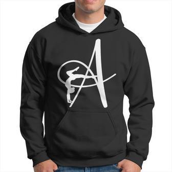 Letra Inicial A Monograma Gimnasta Rítmica Gimnasta In Mangas Sudadera - Regaloses