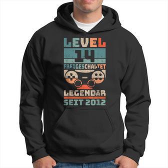 Level 14 Geburtstag Junge Gamer Mann Deko Jahrgang 2012 Kapuzenpullover - Geschenkecke