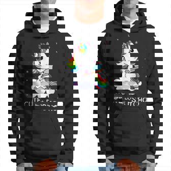 Licorne Arc-En-Ciel Mignonne Mais Psychographique Fantaisie Humoristique Sweat à capuche - Cadeauxyz
