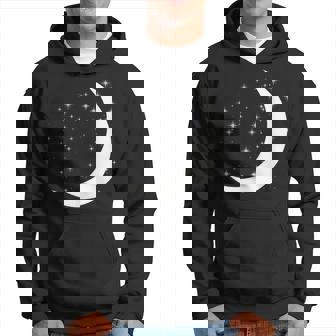 Luna Creciente Con Estrellas Noche Minimalista Sudadera - Regaloses