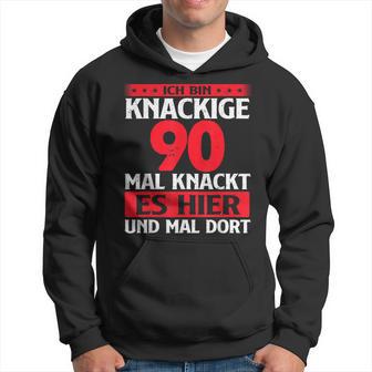 Lustig Humor Bin Knackige 90 Jahre Geburtstag Birthday Kapuzenpullover - Geschenkecke