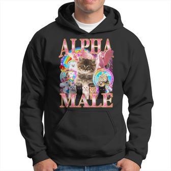 Lustige Alpha-Katze Männlich Niedlich Katzenliebhaber Kapuzenpullover - Geschenkecke
