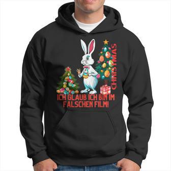Lustige Osterhasen Weihnachtsmotive Osterhase An Weihnachten Weihnachtsbaum Frohe Weihnachten Chwarz Kurzarm-Ausschnitt Weihnachten Familie & Freunde Kapuzenpullover - Geschenkecke