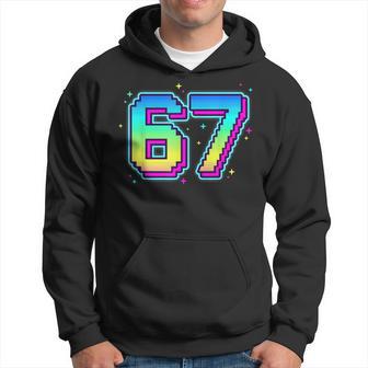 Lustigerixeven 67 Bruh Geburtstagsspieler Im Retro-Look Für Jungen Und Kinder Kapuzenpullover - Geschenkecke