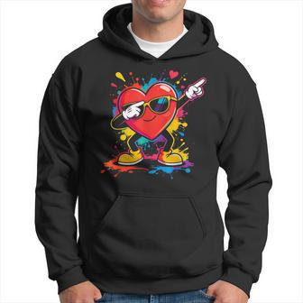 Lustigesalentinstagsgeschenk Fürie Beim Dabbing Heart Love Kapuzenpullover - Geschenkecke
