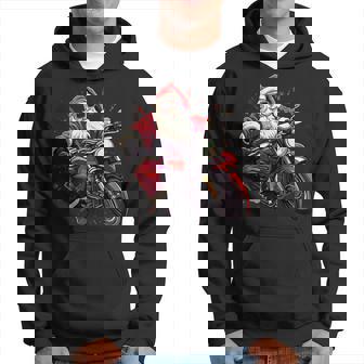 Moto Père Noël Cavalier Noël Sweat à capuche - Cadeauxyz