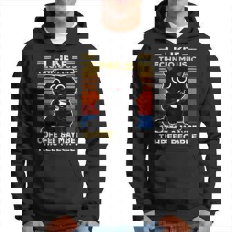 Musique Techno Chat Aime La Techno Le Café Et Peut-Être Trois Personnes'amusent Sweat à capuche - Cadeauxyz