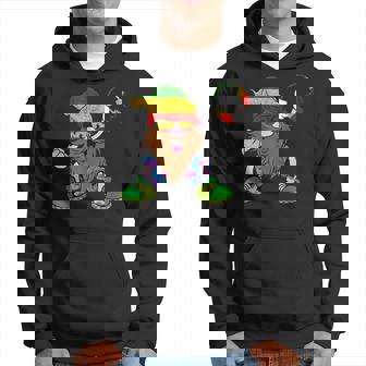 Nain De Jardin Rasta Reggae Jamaïque Musique Drôle Rastafarian Hippie Sweat à capuche - Cadeauxyz