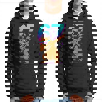 Neón Retro Dabbing Capybara 67 Meme Capy Lover Adolescentes Niños Sudadera - Regaloses