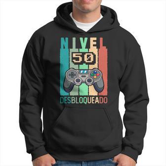 Nivel 50 Desbloqueado Gamer 50 Años 1975 50 Cumpleaños Manga Larga Sudadera - Regaloses