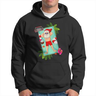 Noël En Juillet Père Noëlur La Plage Ugly Xmas Sweat à capuche - Cadeauxyz