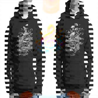 Note De Musique De Musicien Treble Blue Bassinger Melody Purple Sweat à capuche - Cadeauxyz