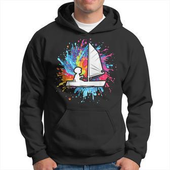 Optimist Dinghyailing Toddler Barca Aela Grafica Felpa con cappuccio - Novitaregali