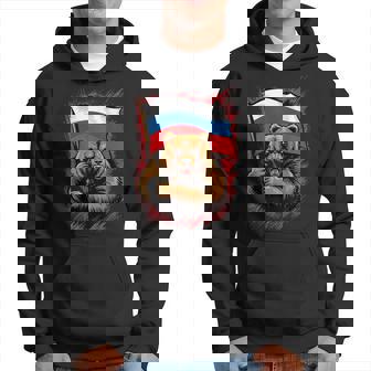 Ours Russe Avec Drapeau Sweat à capuche - Cadeauxyz