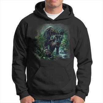 Panther Wildlife Kunstwerk Zeichnung Dschungel Natur Panther Liebhaber Kapuzenpullover - Geschenkecke