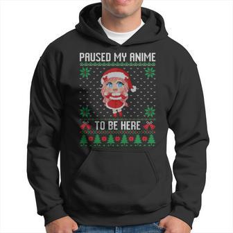 Pause Mi Anime Para Estar Aquíuéter Feo De Navidad Anime Manga Larga Sudadera - Regaloses