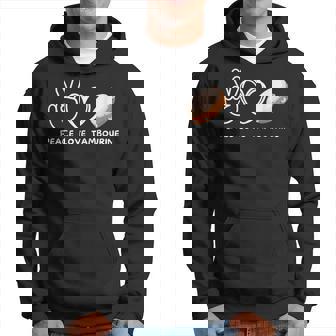 Peace Love Pandereta Retro Amante De La Pandereta Sudadera - Regaloses