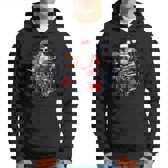 Père Noël Batteur Pour Groupe De Rock Et Amateurs De Batterie Sweat à capuche - Cadeauxyz