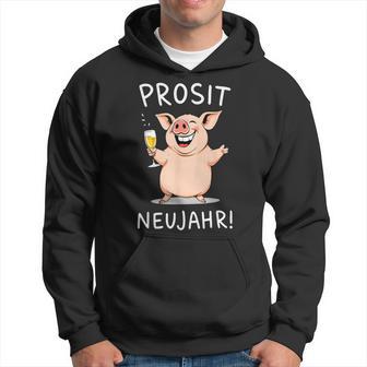 Prosit Neujahrilvester Outfitchweinektglas Party Fun Kapuzenpullover - Geschenkecke