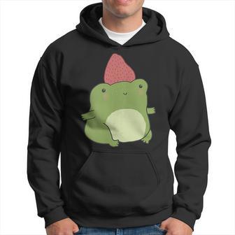 Rana Conombrero De Fresa Kawaii Cottagecore Estético Sudadera - Regaloses
