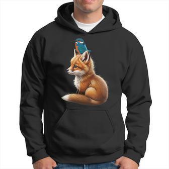 Renard Amoureux Des Renards Martin-Pêcheur D'europe Oiseaux Sweat à capuche - Cadeauxyz