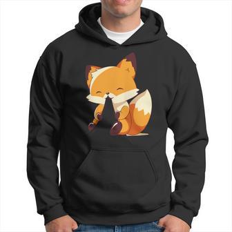 Renards Renard Roux Forêt Chienauvage Renard Manche Longue Sweat à capuche - Cadeauxyz