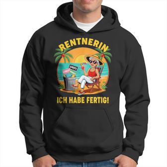 Rente Rentnerin Ruhestand Renteneintritt 2025 Frau Lustige Kapuzenpullover - Geschenkecke