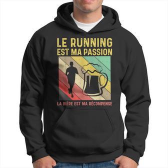 Running Passion Bière Récompense Humour Course À Pied Sweat à capuche - Cadeauxyz