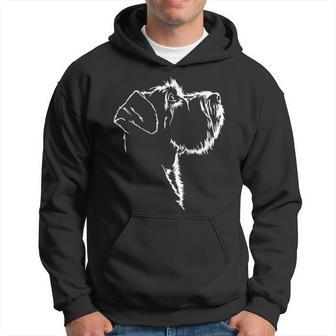 Schnauzer Portraitilhouette Hund Mittelschnauzer Hunde Kapuzenpullover - Geschenkecke