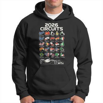 Silueta De Coche De Carreras De Circuito Calendario 2026 Sudadera - Regaloses