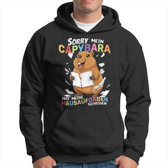 Sorry Mein Capybara Mütze Meine Hausaufgaben Gefressen Kapuzenpullover - Geschenkecke