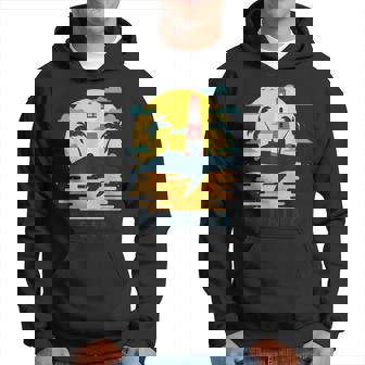 Souvenir De Coucher Deoleilur La Plage Avec Le Phare De Baleine De Floride Sweat à capuche - Cadeauxyz