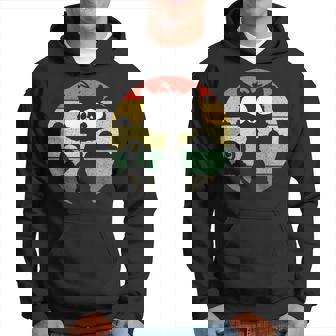 Süße Retro Katzeonnenuntergang Katzen Jahrgangintage Kapuzenpullover - Seseable