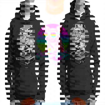 Synthwave Cochon Dj Lunettes Deoleil Cochons Sweat à capuche - Cadeauxyz