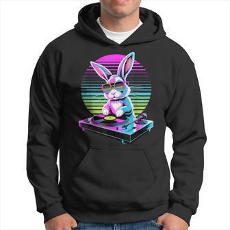 Synthwave Lapin Dj Lunettes Lapins Sweat à capuche - Cadeauxyz