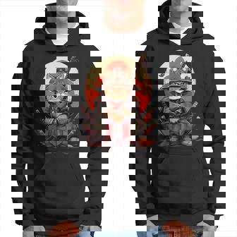 Tatouage Deamouraï De Chat Japonais Rétro Graphique Ninja Kawaii Sweat à capuche - Cadeauxyz