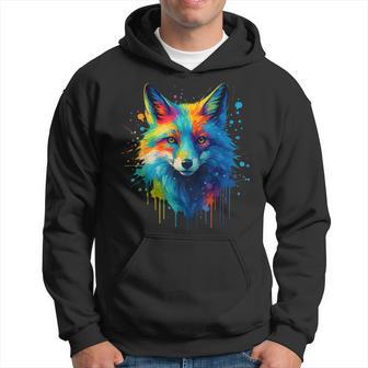 Tête De Renard Colorée Pour Amoureux De La Nature Sweat à capuche - Cadeauxyz