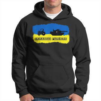 Ukrainische Bauernhof Ukraine Flagge Traktor Mit Panzer Kapuzenpullover - Seseable