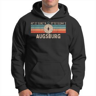 Vintage Augsburg Kompass Retro Heimatstadt Kapuzenpullover - Geschenkecke