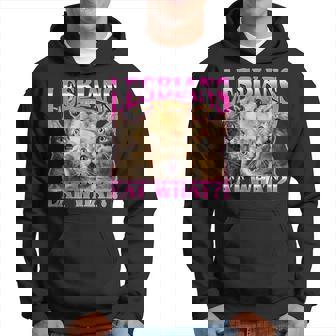 Vintage Lesbians Eat What Offensive Cat Graphic Des Années 90 Sweat à capuche - Cadeauxyz