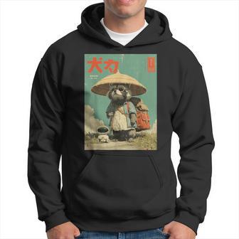 Vintage Otaku Tanuki Japanischerüßer Waschbär Waschbäramurai Kapuzenpullover - Geschenkecke