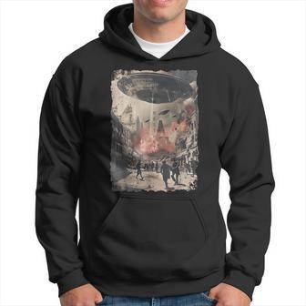 Vintage Ufo Uap Invasion Alien Krieg Armageddon Ufo Kapuzenpullover - Geschenkecke