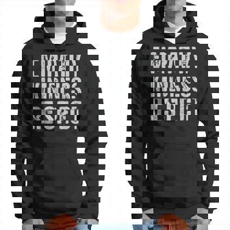 Vintage Used-Look Empathy Freundlichkeit Respekt Kapuzenpullover - Seseable