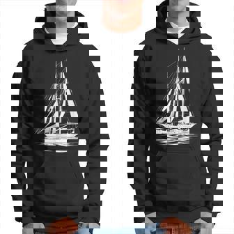 Voilier Nautiqueintageilhouette Sweat à capuche - Cadeauxyz