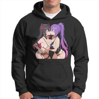 Waifuexy Anime Besos Chicas Cuernos Estilo Manga Japonés In Mangas Sudadera - Regaloses