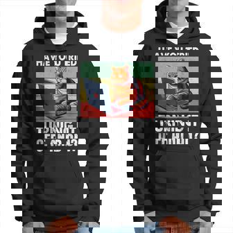 ¿Has Intentado Apagarlo Y Encenderlo Cat It Guy Retro Tech Sudadera - Regaloses