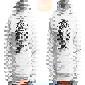 Buda Retrointage Con Auriculares Música In Mangas Sudadera - Regaloses