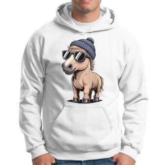 Cheval Drôle Detyle Rétro – Poney Humoristique De La Ferme Sweat à capuche - Cadeauxyz